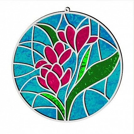 Набір для вітражного живопису за номерами "Весняні квіти" FDSGK-06