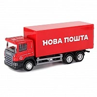 Модель автомобіля для дітей Scania "Nova Poshta" TechnoDrive 250414U, масштаб 1:64