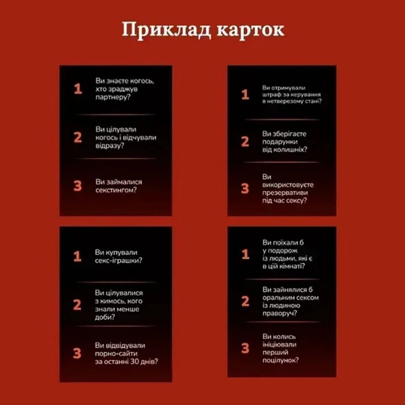 Настільна гра Конфіденційність 290148, 100 карток, 300 запитань
