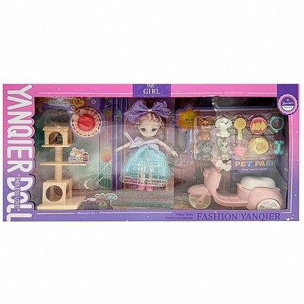 Дитяча іграшкова лялька "YQE-Girl" Bambi 3688-183A, з аксесуарами