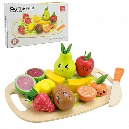 Дитяча дерев'яна іграшка "Фрукти" C9414 фрукти на магнітах, дощечка
