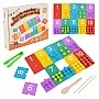 Children's wooden toy "Numbers" C9412 number puzzles, beads