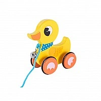 Children's wooden ride-on toy "Duckling" C15030-1 on a rope