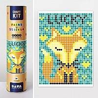 Sticker by numbers picture in a tube "Little Fox" 1200 stickers. 1838, 33x48 cm