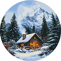 Painting by numbers "Fairytale hut in the forest" RC00097L diameter 40 cm