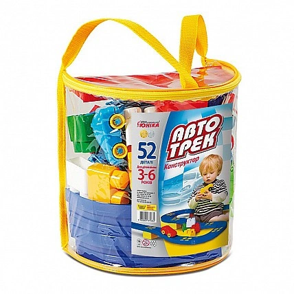 Дитячий конструктор "Автотрек" 70682, 52 деталі, рюкзак