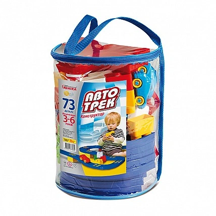 Конструктор дитячий "Автотрек" 70699, 73 деталі, рюкзак