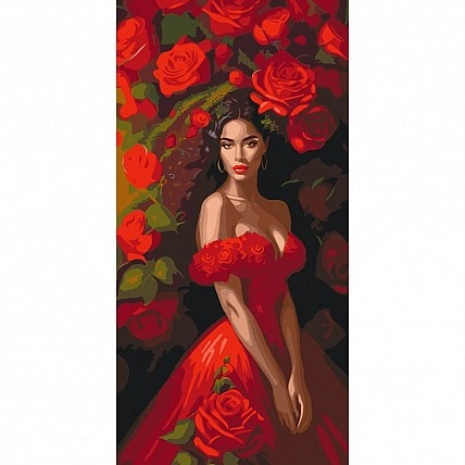 Малюнок за номерами «Спокуса в червоному» 10145-AC 40x80 см