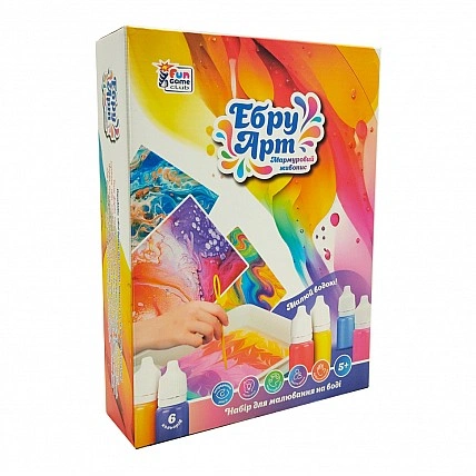Дитячий набір для творчості в техніці Ебру 62742, 6 пігментів