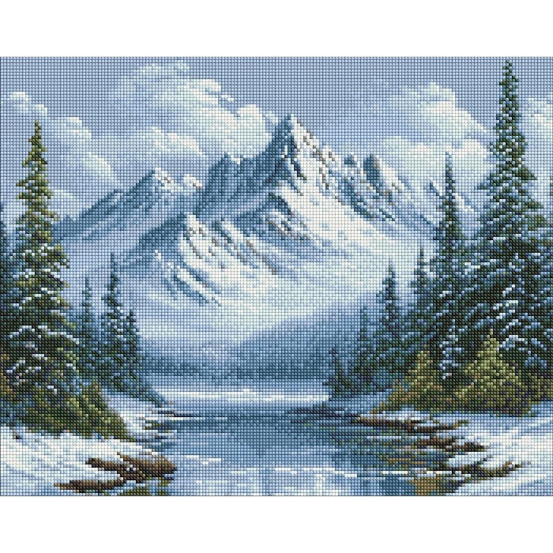 Алмазна мозаїка «Морозний подих лісу» AMO20012, 40x50 см