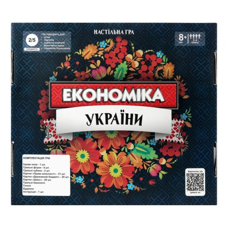 Настільна гра Монополія «Економіка України» 31029, 2-4 гравці