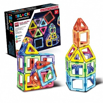 Дитячий магнітний конструктор PL-923-526, 30 деталей