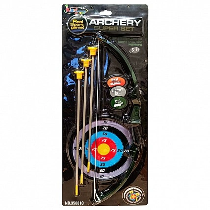 Ігровий комплект: лук і стріли M 1396 з присосками, мішень