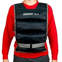 EasyFit EF-VST-18 black weight vest, 18 kg