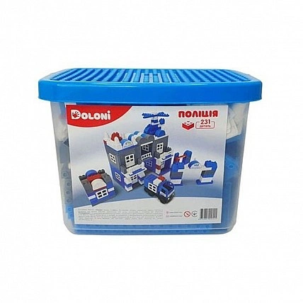 Конструктор "Поліція" 013888/02 у пластиковому боксі, 231 деталь