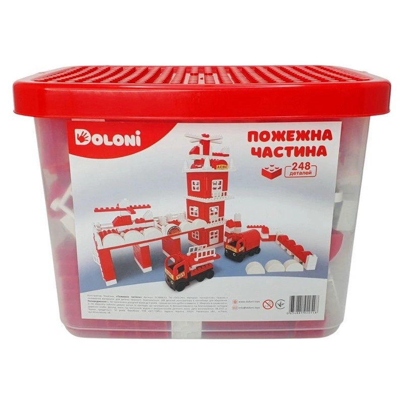 Конструктор "Пожежна частина" 013888/01 у пластиковому боксі, 248 деталей
