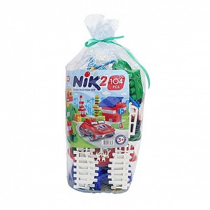 Children's construction set with large parts "NIK-1" 71870, 104 parts