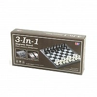Set of board games "Magnetic chess 3 in 1" 48812 backgammon, checkers 32x32 cm