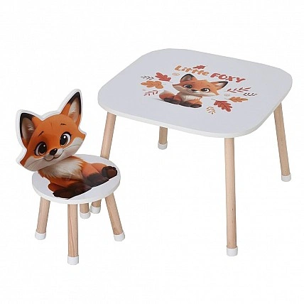 Дерев'яний дитячий столик M 502-4 з дитячим стільчиком