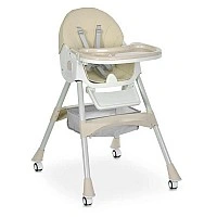 High chair M 6302 Beige folding, 5-point straps