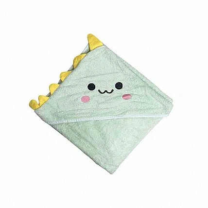 Дитячий рушник з капюшоном MGZ-0640 (зелений) розмір 80x80 см