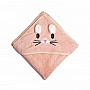 Baby towel with hood MGZ-0640(Peach) size 80x80 cm