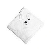 Children's hooded towel MGZ-0640(White) size 80x80 cm
