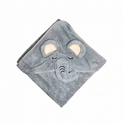 Дитячий рушник із капюшоном MGZ-0640(Gray) розмір 80х80 см