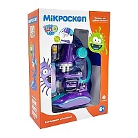 Дитячий мікроскоп SK 0006(Violet) світло, 19,5 см, 2 пробірки, скло