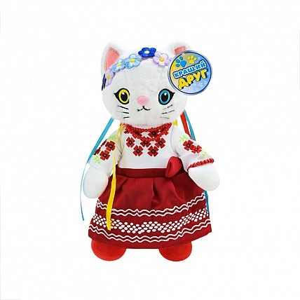 Дитяча м'яка іграшка «Український кіт» PL8242ua, традиційний одяг, 31 см