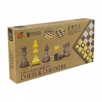 Set of board games "Magnetic chess, checkers" 2 in 1 2458, 30.5x30.5x2 cm