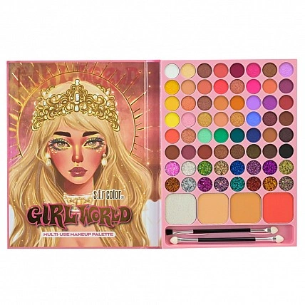 Дитячий косметичний набір Kraina Igrashok CN-0133, 64 кольори, тіні для повік, рум'яна