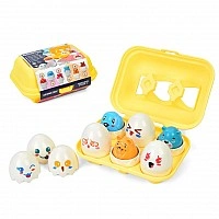 Montessori Egg Sorter Puzzle with Smiley Faces DF32, 6 in a Tray