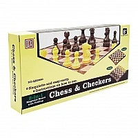 Set of board games "Chess and checkers" 2 in 1 QX2680, 25x15x4 cm, 48 pieces
