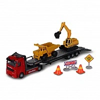 TechnoDrive 541757.270 Auto Transporter Playset: Dump Truck, Excavator
