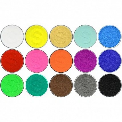 SMC-15 Кольоровий пісок для творчості, 15 кольорів по 100 г