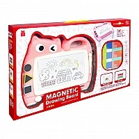 Магнітна дошка для малювання "Котик" 2 в 1 QY228(Pink) тетрис, пазли