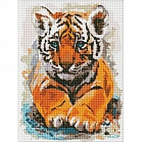 Diamond mosaic "Little Tiger Cub" AMO7483 30x40 cm Idea