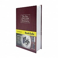 KBS-802 (Bordeaux) Medium Book Safe with Key, 24x15.5x5.5 cm