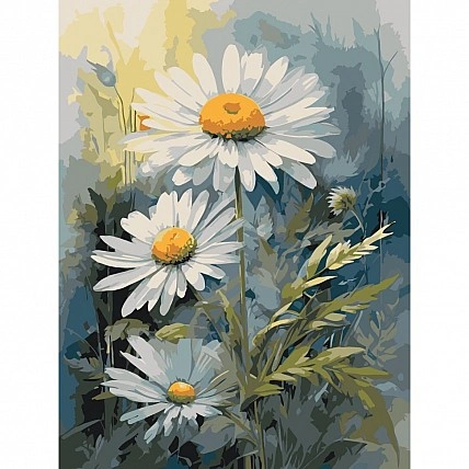 Живопис за номерами «Білі ромашки» 13101-AC 40x50 см