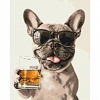 Painting by numbers "Dog with good taste" 11723-AC 40x50 cm