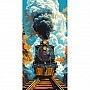 Paint by numbers "Steam Train" 12516-AC 40x80 cm