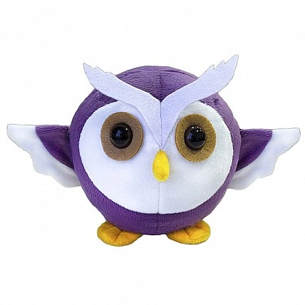 М'яка плюшева іграшка «Round Owl» MS 080501-12 біло-фіолетовий 18 см