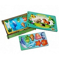 Educational board game "Bingo: in the world of animals" Ubumblebees (PSF046) PSF046, 48 shaped pieces