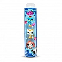 City Mood Game Set Littlest Pet Shop 00551 Accessories & 3 Figures