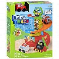 Children's play garage-auto track 099-1 (Red) car 7.5 cm, 10 parts