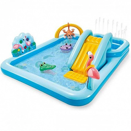 Дитячий надувний ігровий центр «Джунглі» 57161 з гіркою