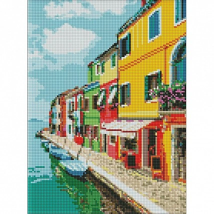 Мозаїка з ромбом «Вулиці Італії» Ідея AMO7526 30x40 см