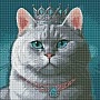 Diamond mosaic "Proud King" AMO7620 with AV rhinestones 40x40 cm