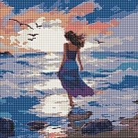 Diamond mosaic "Beautiful Elements" AMO7965 40x40cm